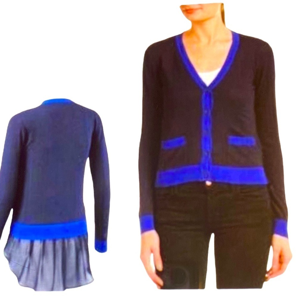 Cabi Chiffon Hem Sweater